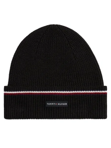 TOMMY HILFIGER Căciulă / alb negru