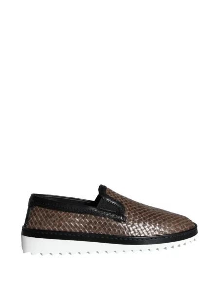 Sneakerși Dolce & Gabbana din piele maro