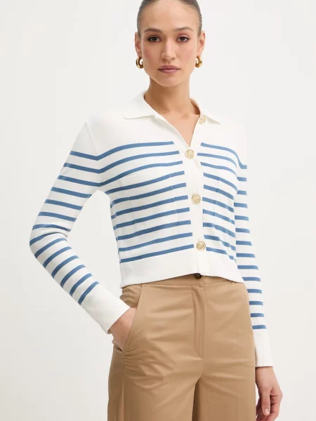 IBlues cardigan VOLANTE alb