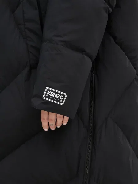 Длинный пуховик Kenzo черный