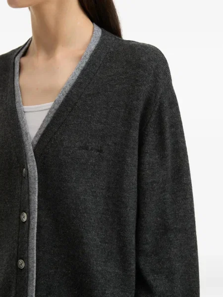Cardigan Tout A Coup cu broderie gri