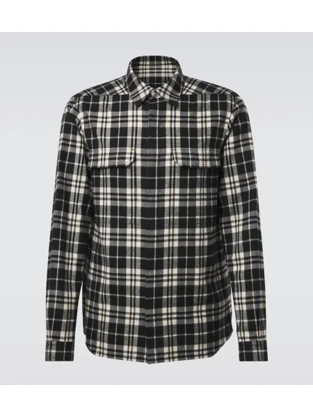 Kostkovaná košile Rick Owens černá
