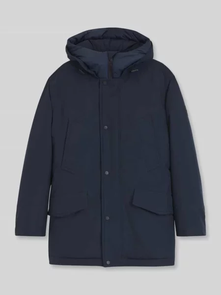 Parka o kroju regular fit z kapturem model Boss Orange granatowa
