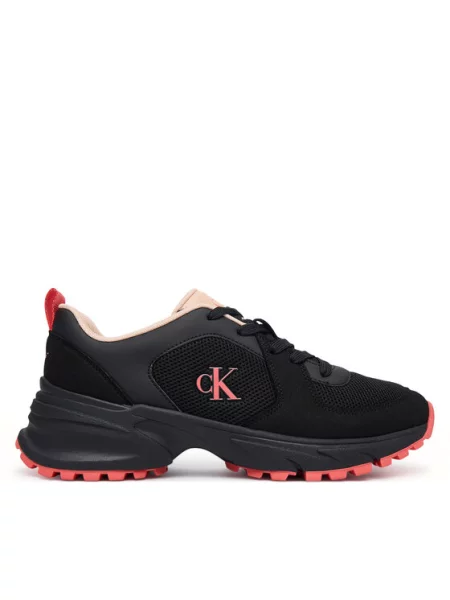 Sneakersy Calvin Klein Hike Runner Lace Up Su Mesh Wmn čierna