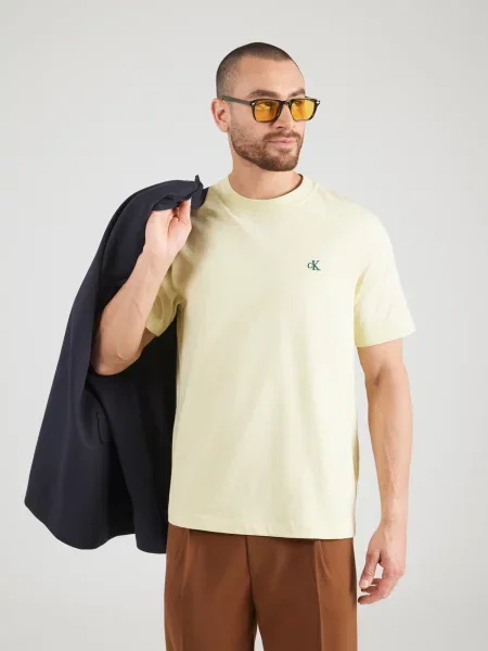 Calvin Klein Jeans Majica pastelno žuta