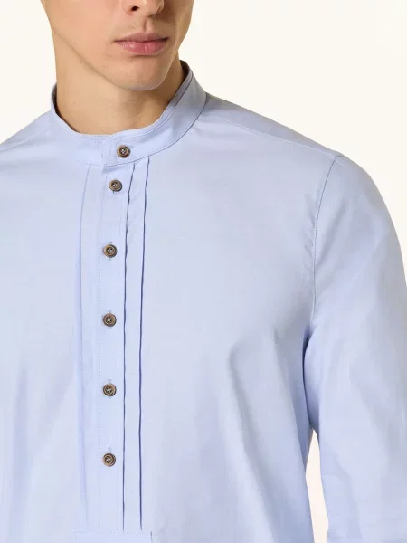 Grasegger Tradiční Košile Kopeke Regular Fit Se Stojáčkem tmavě modrá