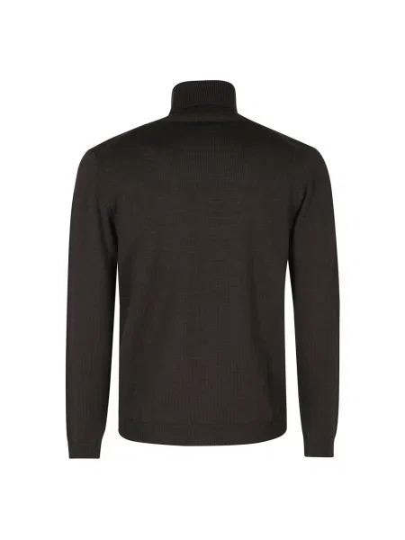 Sweter Roberto Collina wełniany brązowy