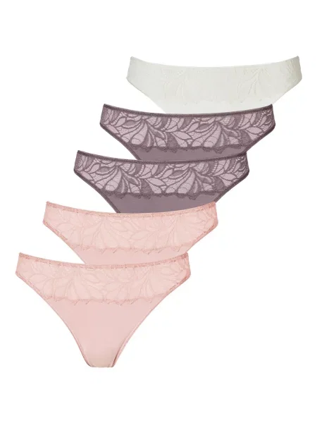 VIVANCE Kalhotky tmavě fialová / růžová bílá