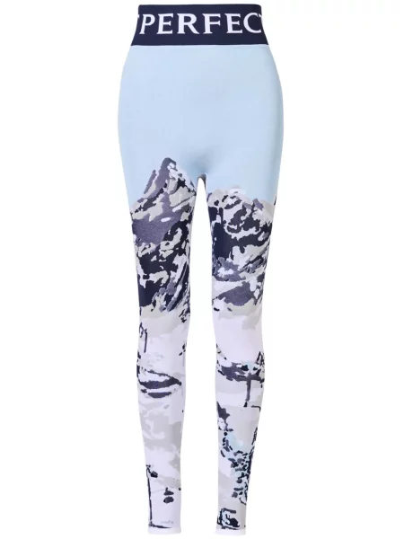 Leggings Perfect Moment din jacard albastru