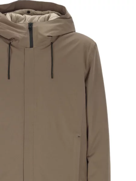 Geacă Woolrich cu glugă maro