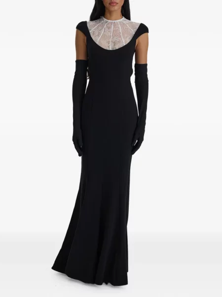 Rochie maxi Moos Studio din dantelă negru