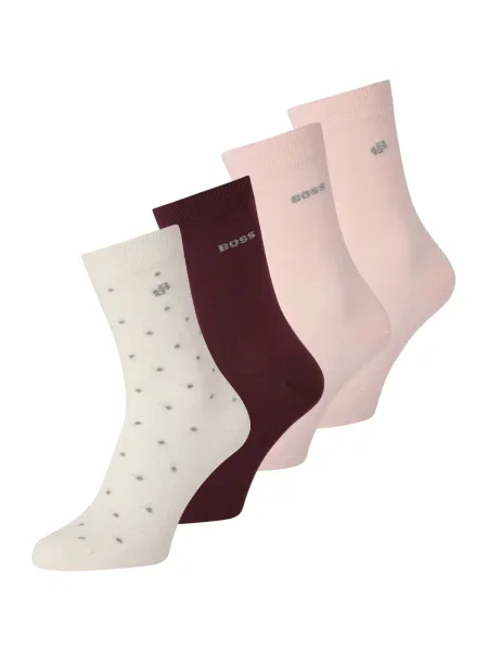 BOSS Șosete GiftShine ecru roz / roșu bordeaux gri