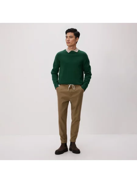 Reserved Carrot kalhoty s na zavazování béžová