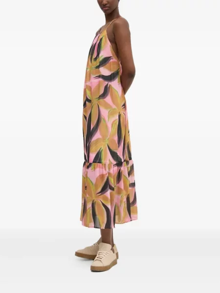 Rochie Desigual cu model floral cu imagine de costum roz