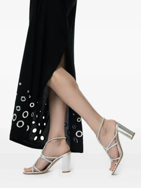 Sandale Gianvito Rossi din piele argintiu