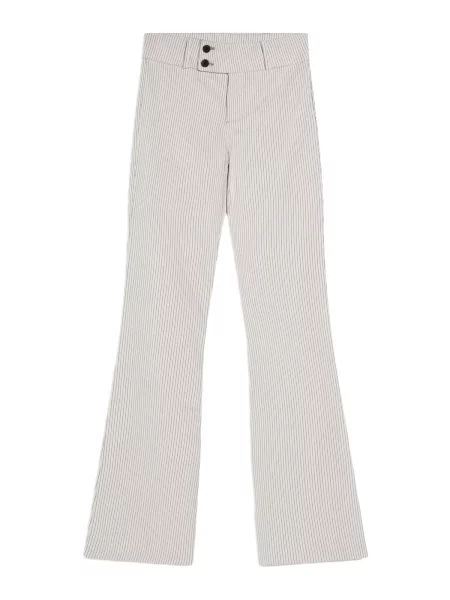 Bershka Hlače antracit / off-bela bela