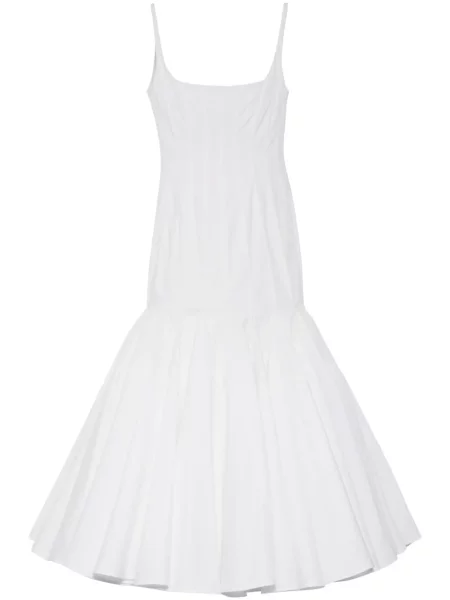 Rochie midi Jacquemus până la genunchi de costum alb