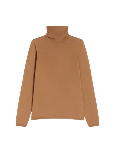 Sweter Max Mara z dżerseju beżowy