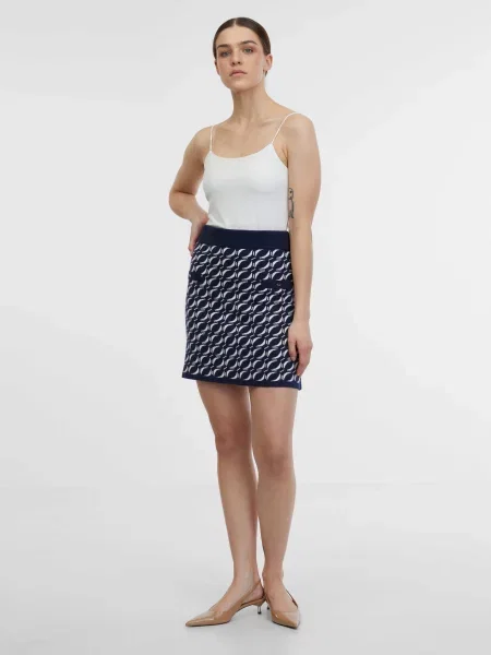 Спідниця міні Orsay віскоза/поліестер синій