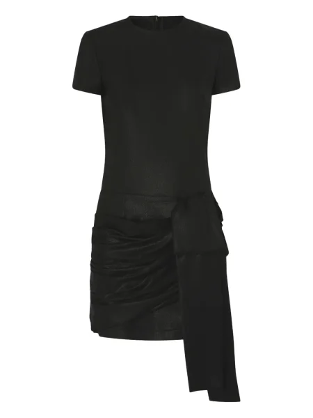 Rochie mini Pinko drapată scurtă de costum negru