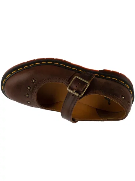 Pantofi cu toc Dr. Martens cu model floral maro