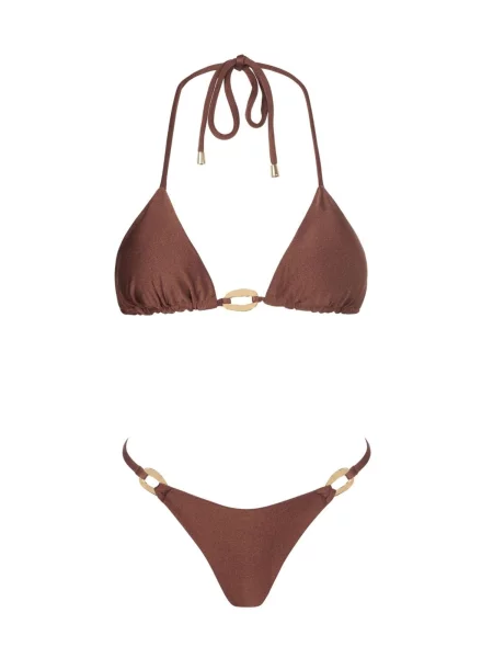 Acuarela Brand Bikini Capri Triangle Set cappuccino