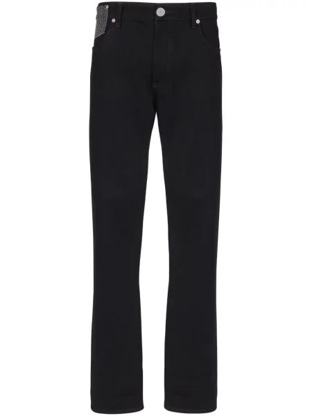 Blugi drepți Balmain de cristal negru