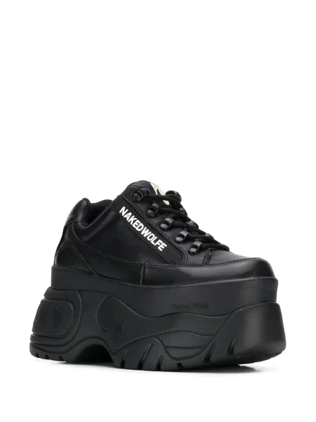 Sneakerși Naked Wolfe cu platformă negru