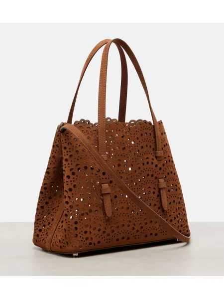 Geanta de piele Alaïa din piele maro