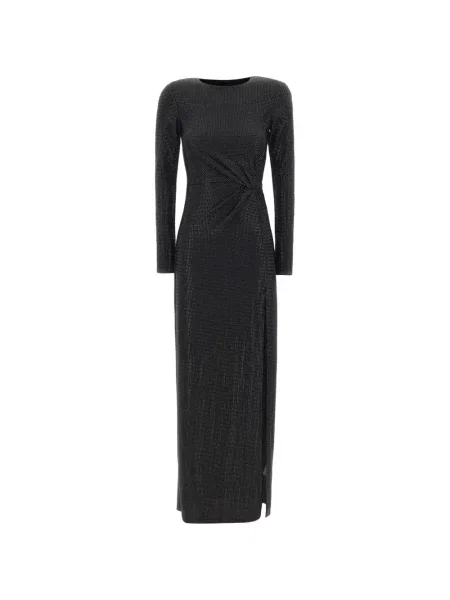 Rochie maxi Twenty Fourhaitch cu volane negru