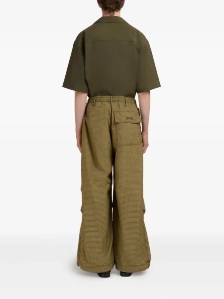 Pantaloni Marni în carouri verde