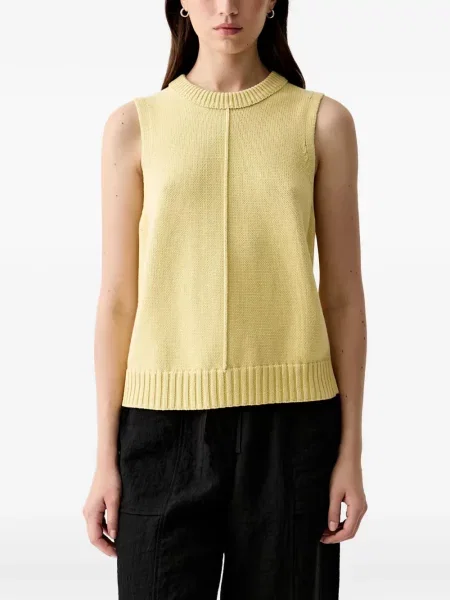 Pulover Barbour fără mâneci galben