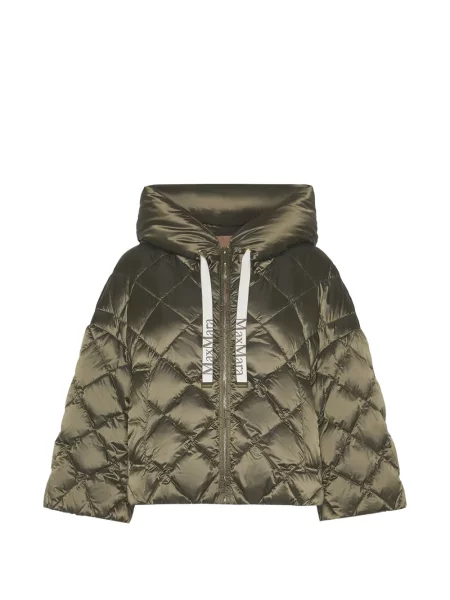 Geacă Max Mara cu glugă verde