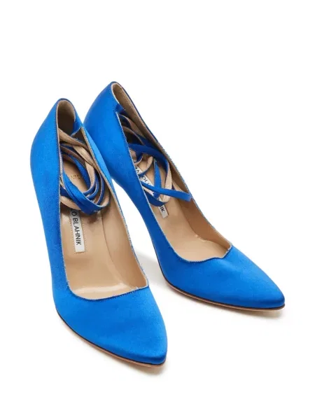 Pantofi cu toc Manolo Blahnik plic albastru