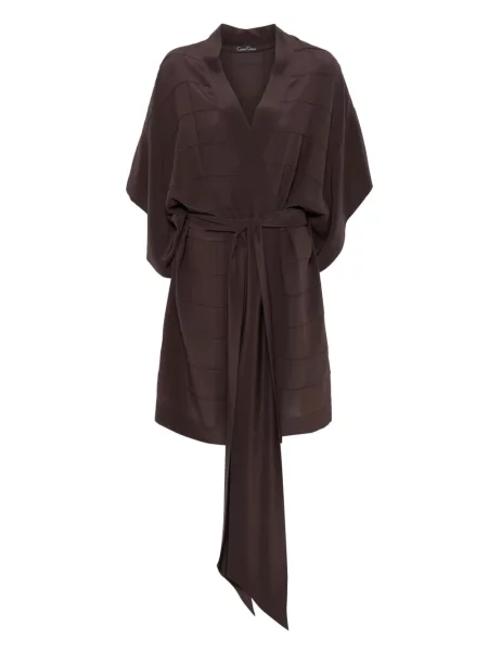 Копринен халат Carine Gilson кафяво