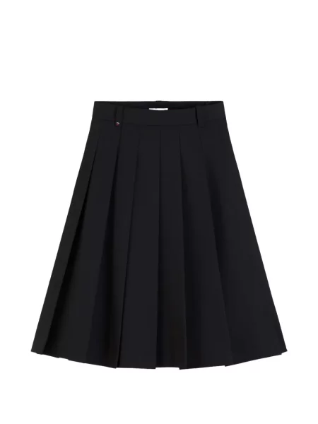 Fustă midi Tommy Hilfiger în linie A negru
