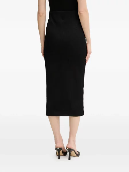 Fustă tip creion Armani Exchange cu autograf negru