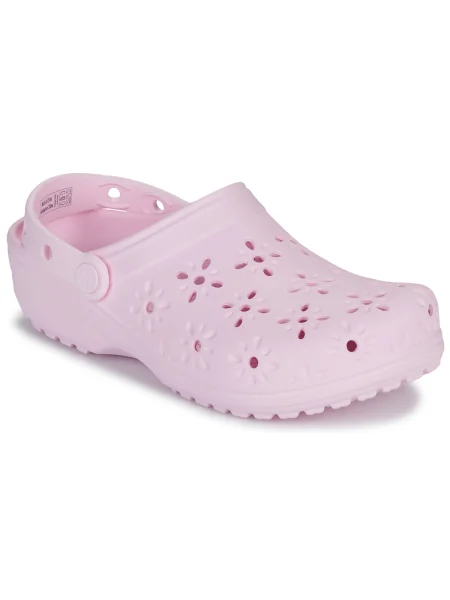 Pantofi Crocs cu model floral clasici roz