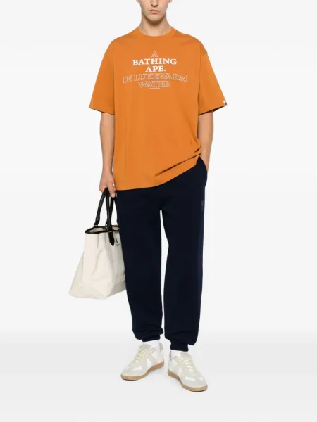 Scurt tricou A Bathing Ape® cu imagine maro
