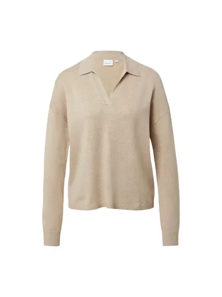 Dzianinowy sweter Comma beżowy