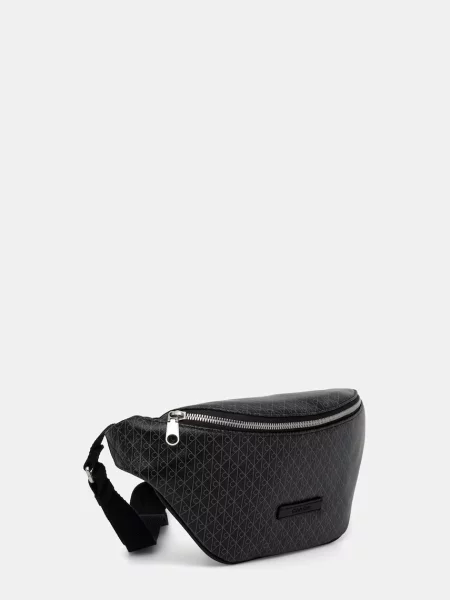 Calvin Klein Ľadvinka Emblem Aop Coated Waistbag čierna