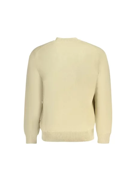 Sweter Boss Orange z dekoltem w serek beżowy