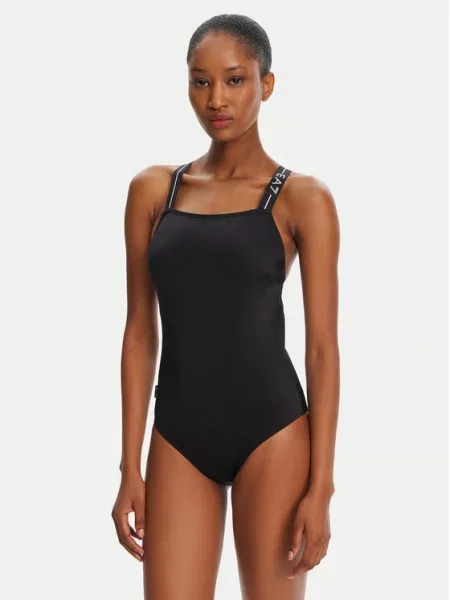 Emporio Armani Logo Tape egyrészes fürdőruha fekete. Méret: XS fekete