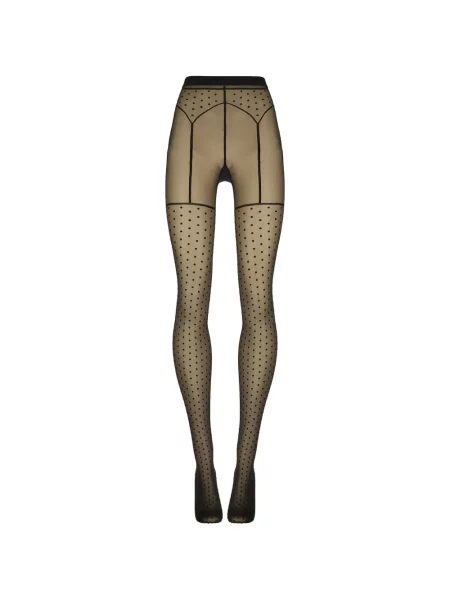 Cu centură dresuri Wolford cu buline negru
