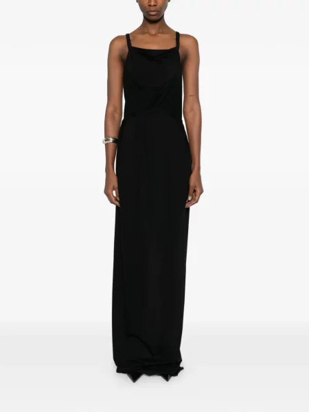 Rochie maxi Rick Owens fără mâneci de costum negru