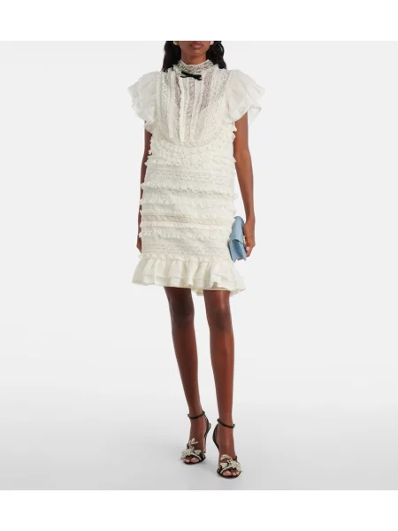 Rochie Valentino de in cu volane alb