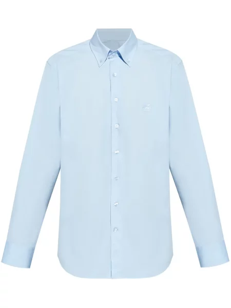 Cămașă Etro cu broderie albastru