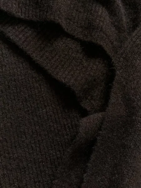 Fular Gestuz tricotate cu glugă maro