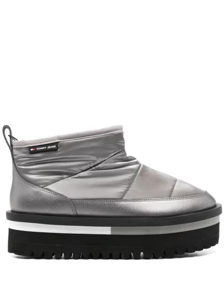 Cizme scurte Tommy Jeans argintiu