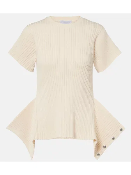 Top Stella Mccartney tricotate alb